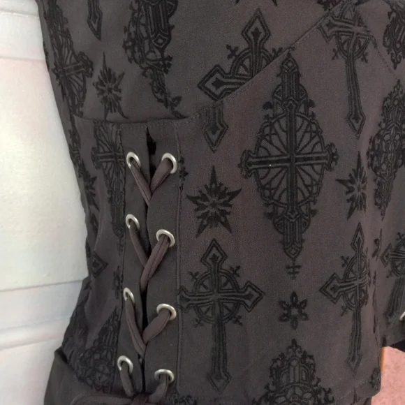 LAST 1!!! Killstar dbl corset Halter Top! nwt in bags! Victorian Gothic corset! - Picture 7 of 10